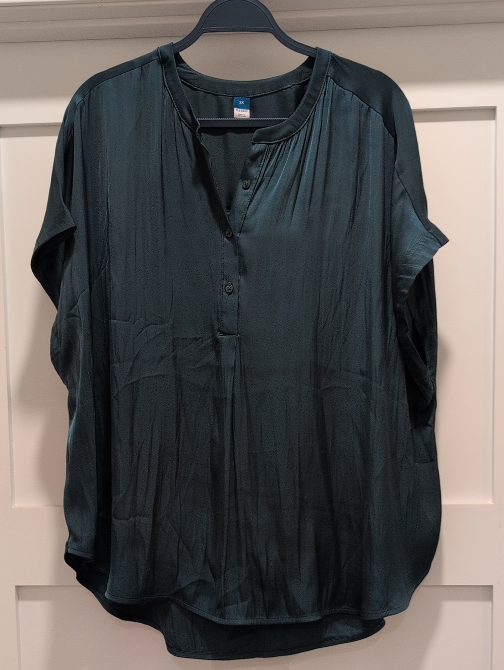 Old Navy Deep Teal Button-Front Blouse